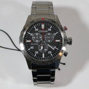 Citizen Men's Sport 44mm Chronograph Eco-Drive Silver Watch